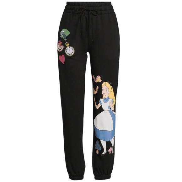 Womens Disney Alice in Wonderland Embroidered Jogger Sweatpants Size XXL - Picture 1 of 16